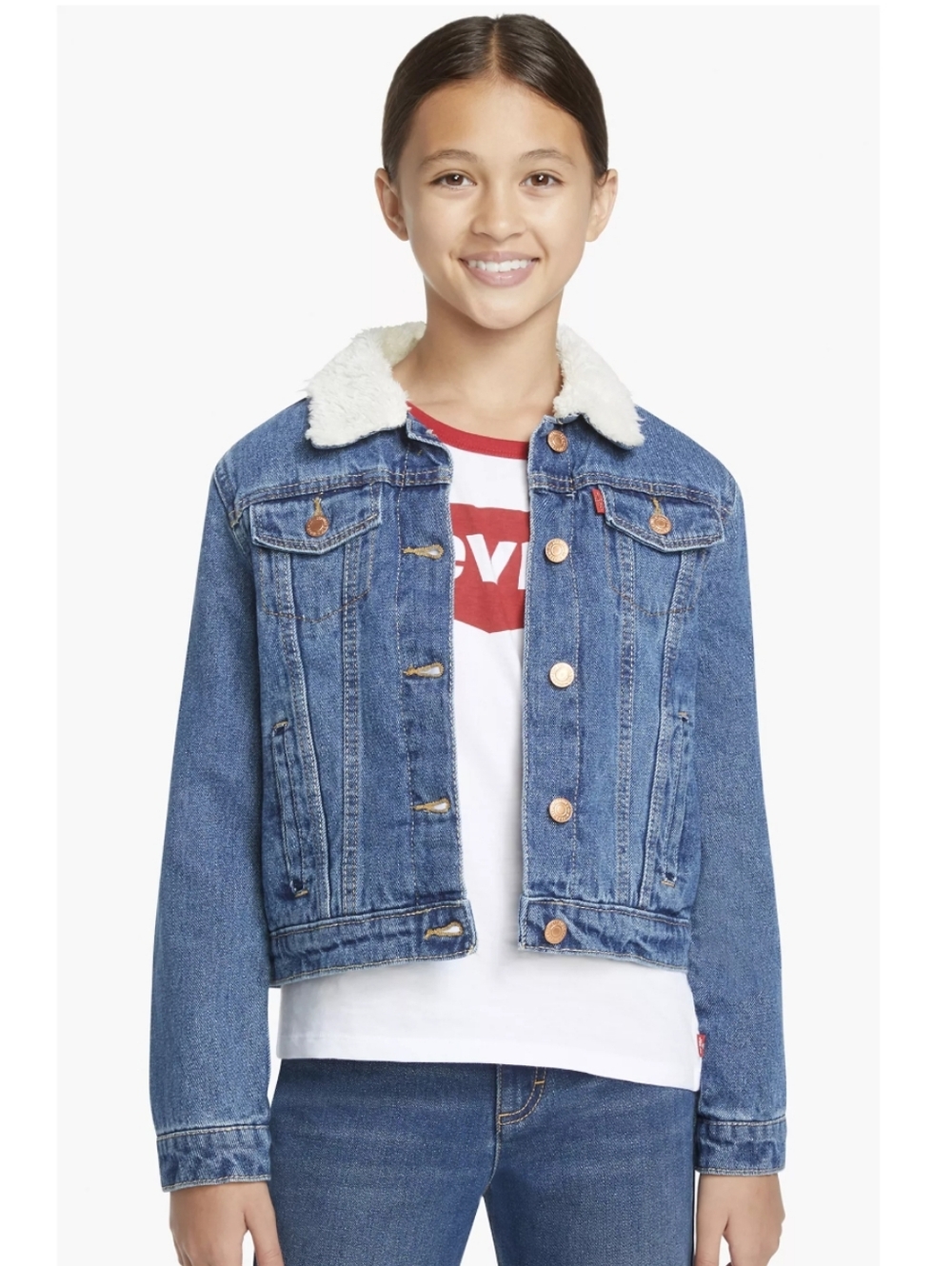 Girls Levi's Sherpa Lined Denim Jacket